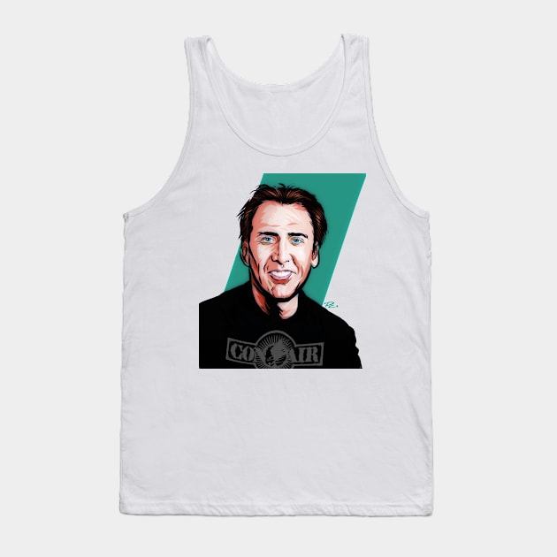 Nicolas Cage - An illustration by Paul Cemmick Tank Top by PLAYDIGITAL2020